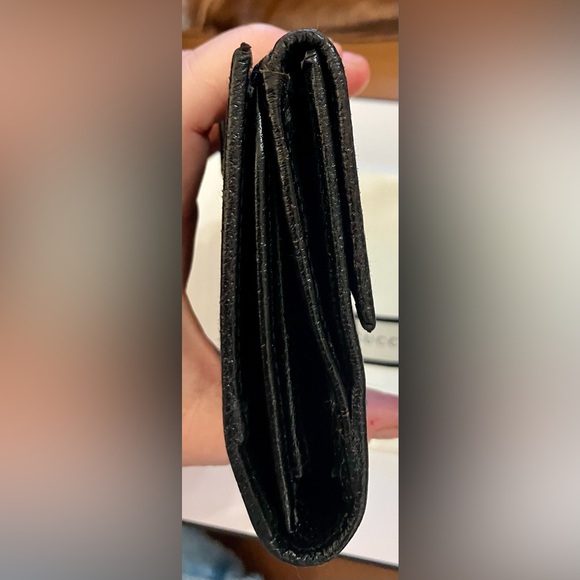 Gucci Black Monogram Chain Shoulder Wallet - Picture 10 of 13